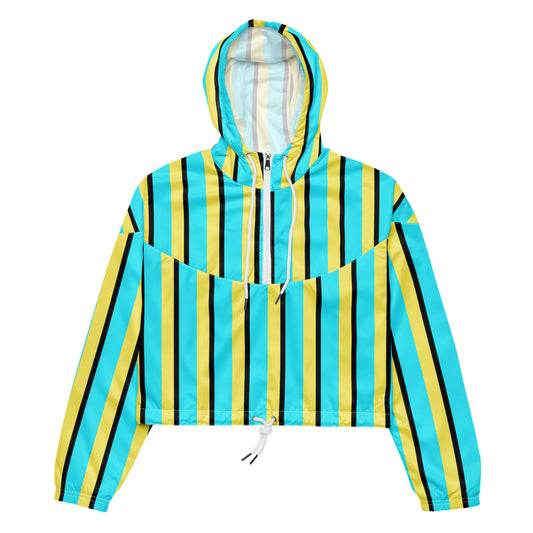 Vintage Stripes - Inspired By Harry Styles - Sustainably Made Women’s cropped windbreaker