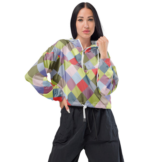 Colorful - Inspired By Harry Styles - Sustainably Made Women’s cropped windbreaker