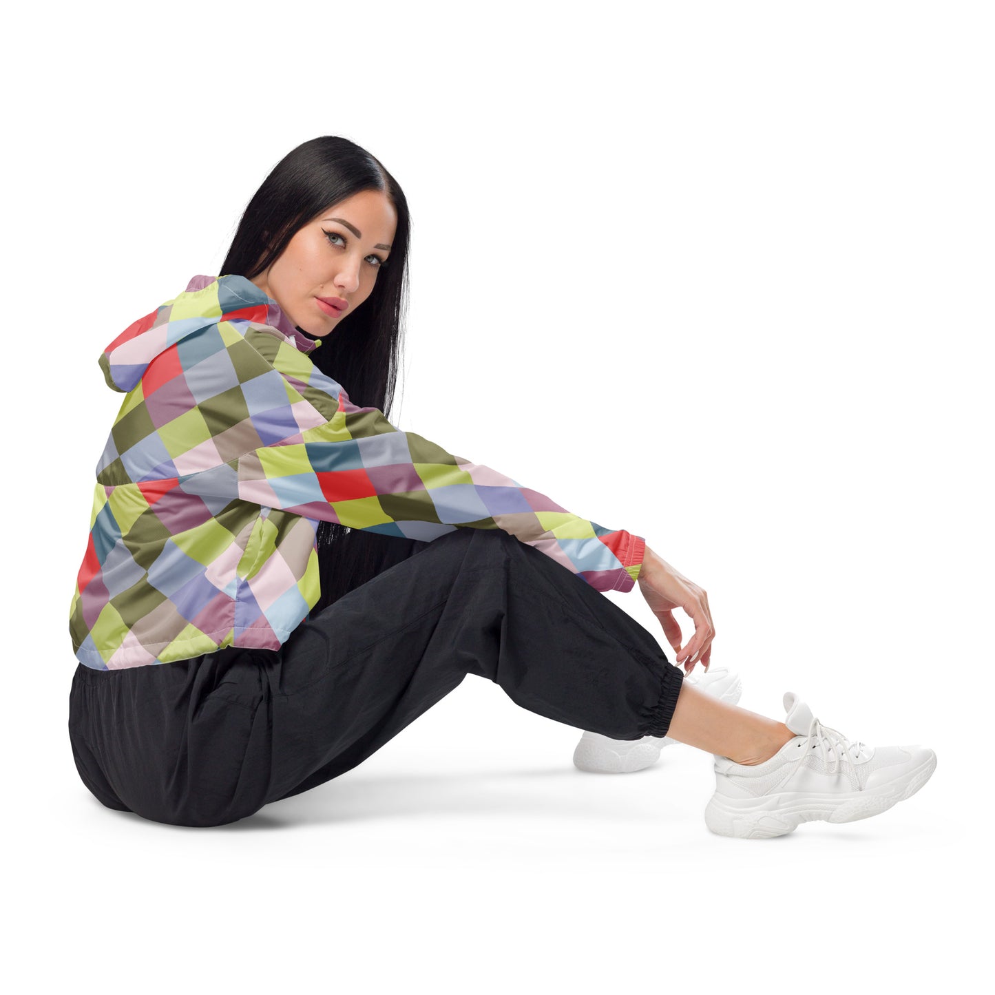 Colorful - Inspired By Harry Styles - Sustainably Made Women’s cropped windbreaker