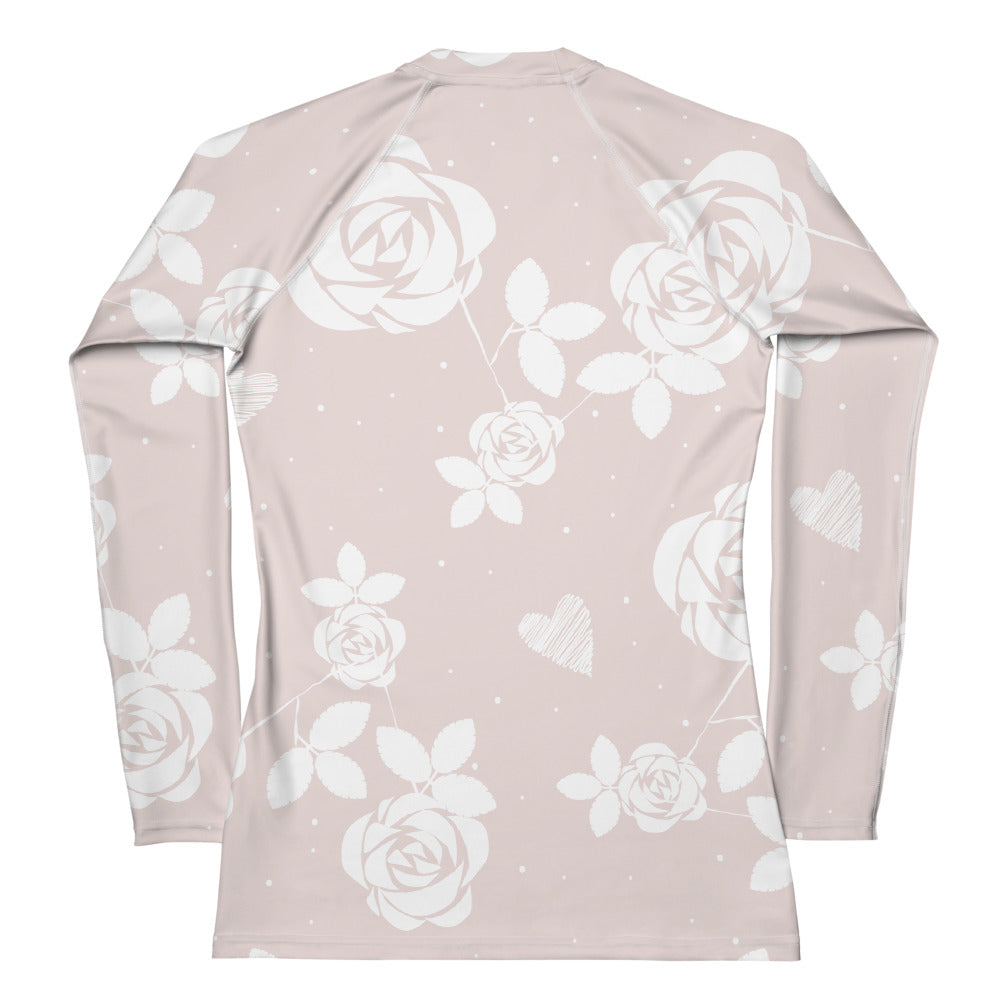 Baby Pink Floral - Sustainably Made Long Sleeve Tee