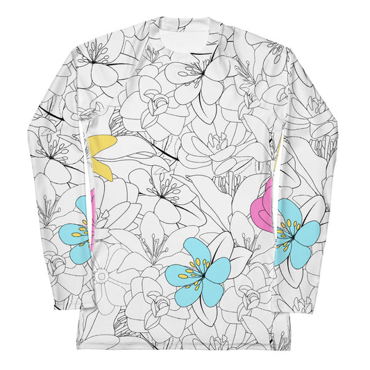 Outlines Floral - Sustainably Made Long Sleeve Tee