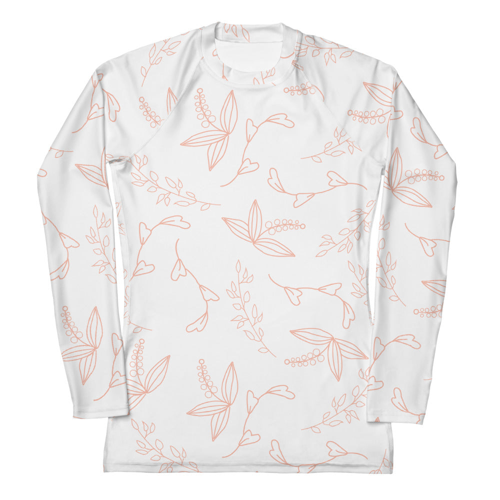 White Floral - Sustainably Made Long Sleeve Tee