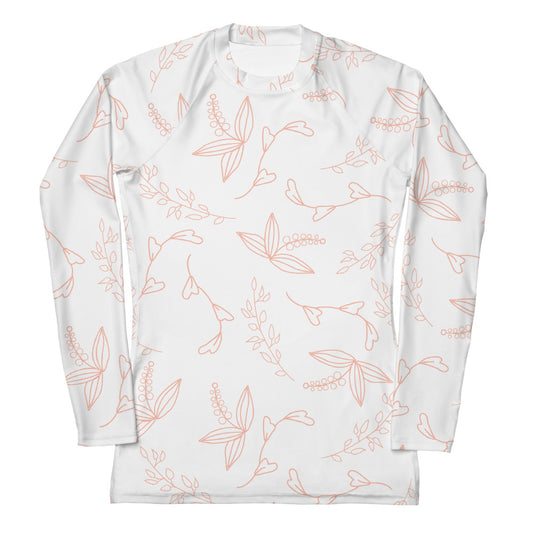 White Floral - Sustainably Made Long Sleeve Tee