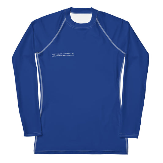 Azure Climate Change Global Warming Statement - Sustainably Made Women's Long Sleeve Tee