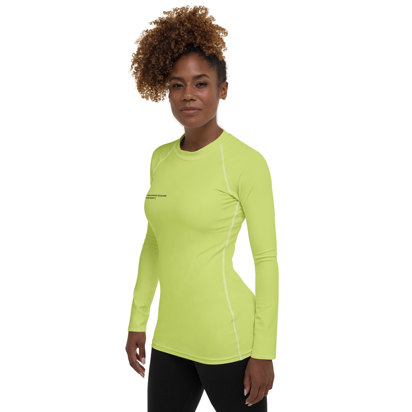 Lime Climate Change Global Warming Statement - Sustainably Made Women's Long Sleeve Tee