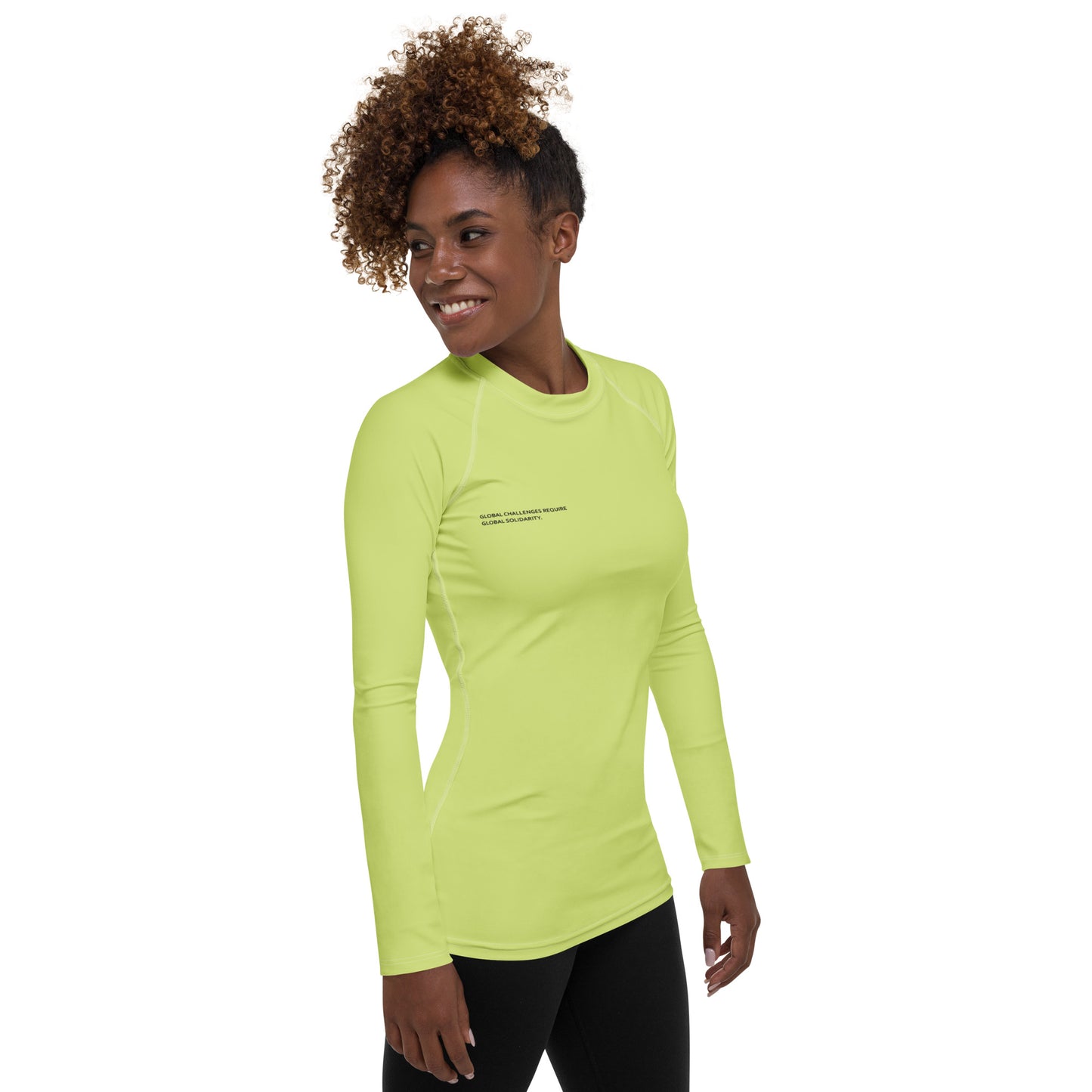 Lime Climate Change Global Warming Statement - Sustainably Made Women's Long Sleeve Tee