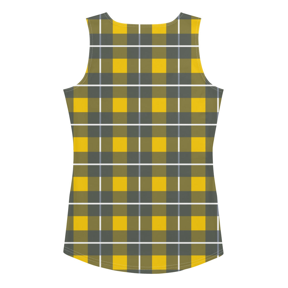 Yellow Tartan - Inspired By Harry Styles - Sustainably Made Tank Top