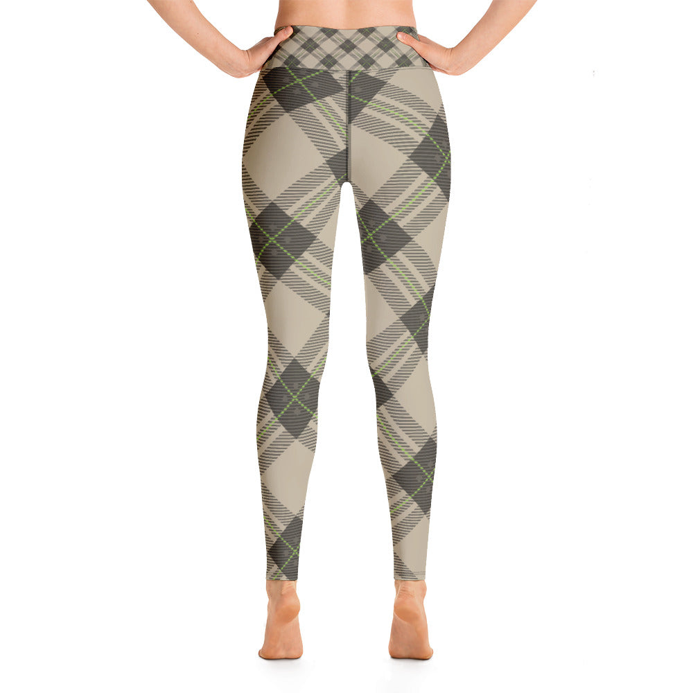 Deep Brown Tartan - Sustainably Made Leggings