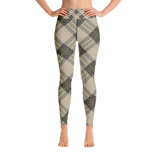 Deep Brown Tartan - Sustainably Made Leggings