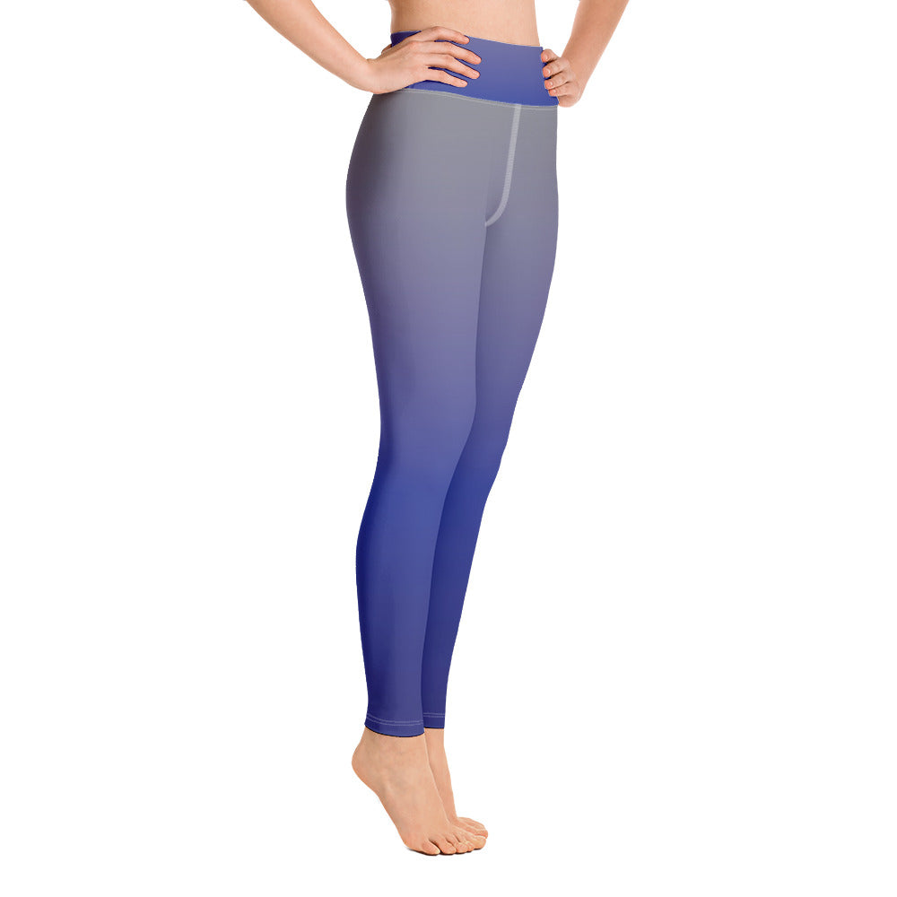 BLue Grey Gradient - Sustainably Made Leggings