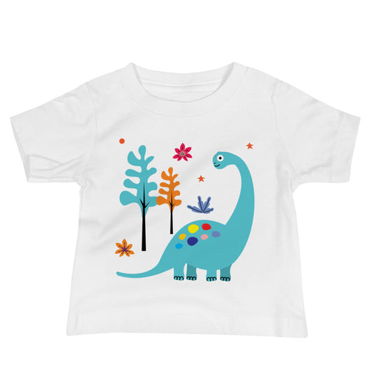 Brontosaur Blue - Sustainably Made Babies T-shirt