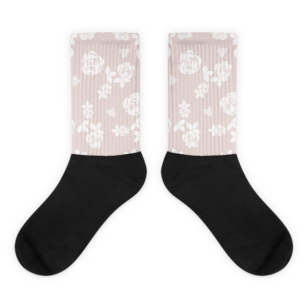 Baby Pink Floral - Sustainably Made Socks