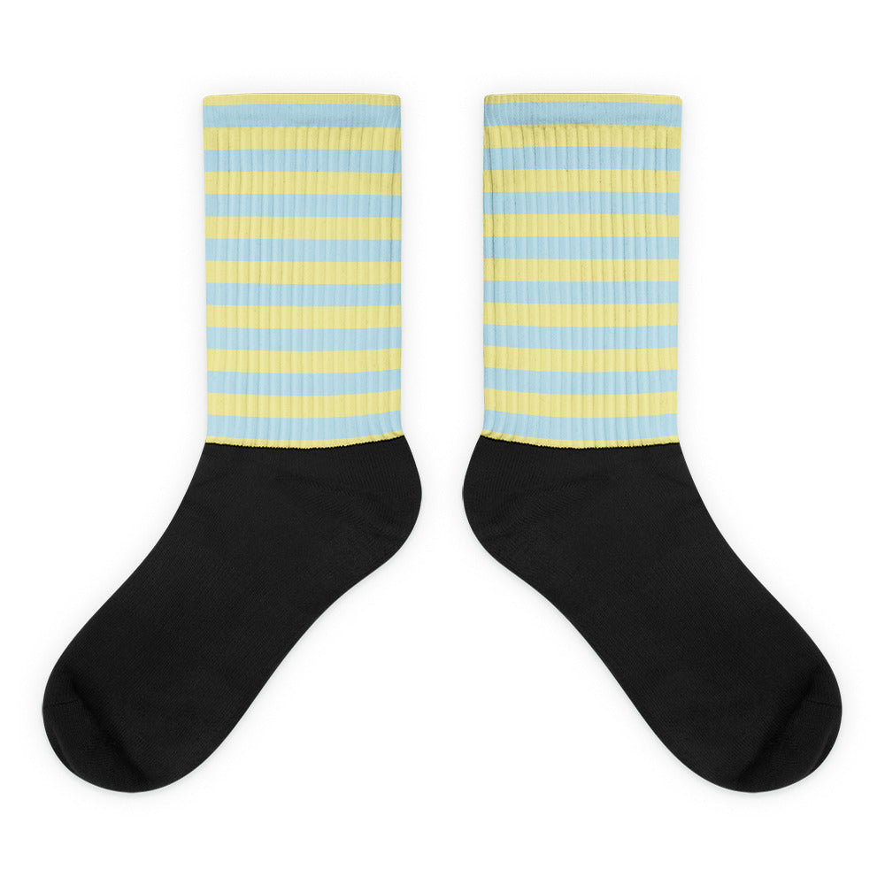 Blue Yellow Stripes - Sustainably Made Socks