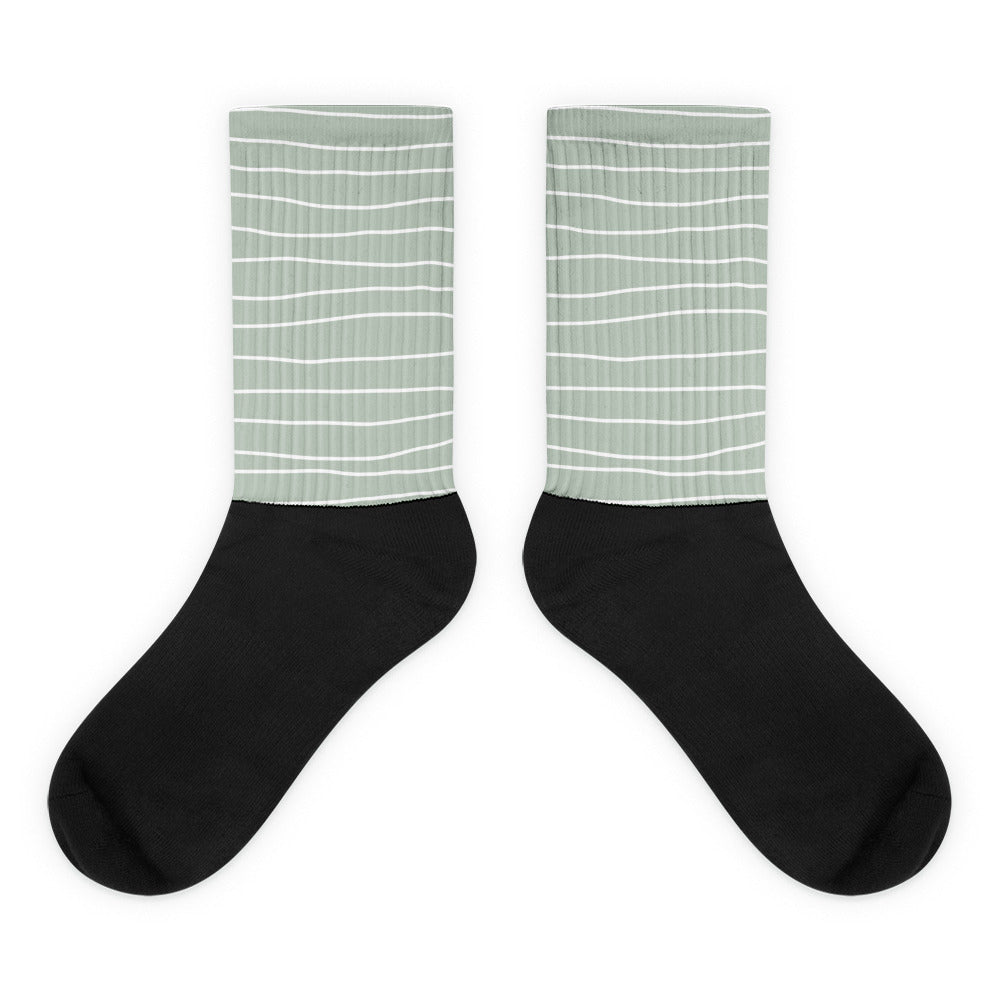 Hand Drawn Lines - Sustainably Made Socks