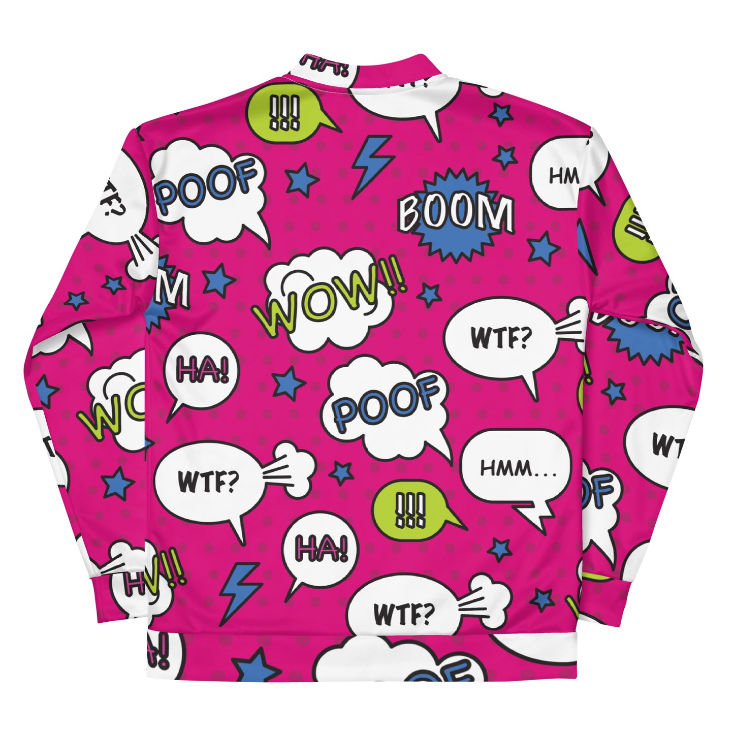 Eco friendly bomber jacket with graphic design