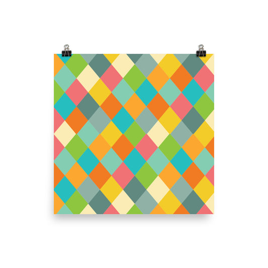 Vintage Diamond - Sustainably Made Wall Poster