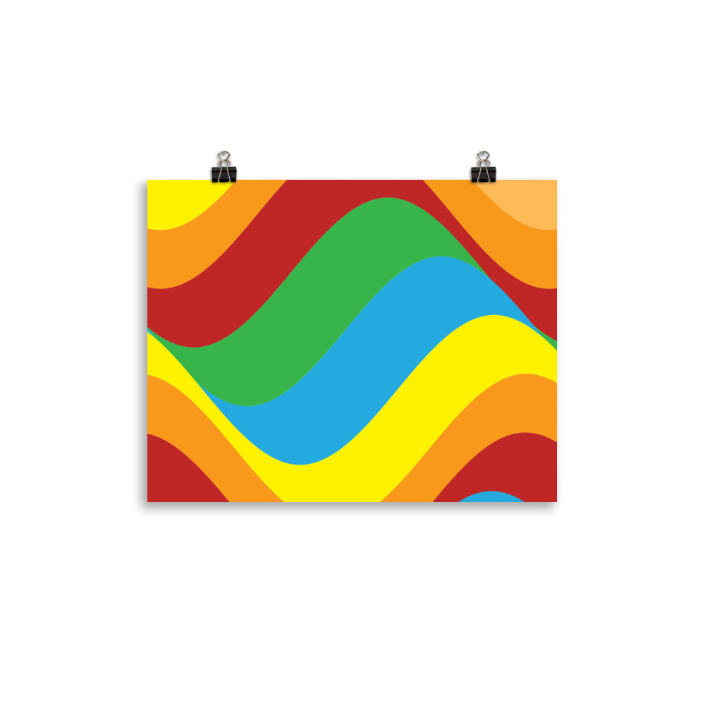 Colorful Wave - Sustainably Made Wall Poster