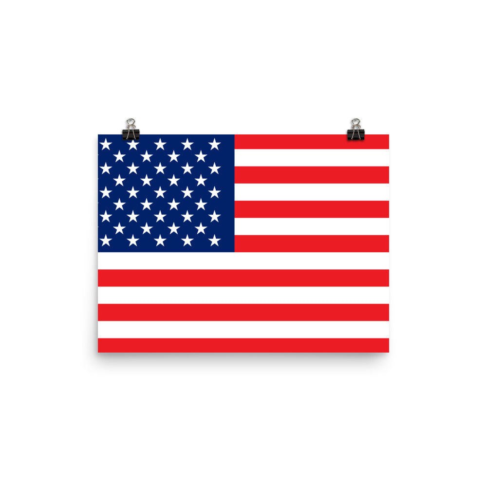 U.S.A Flag - Sustainably Made Wall Poster