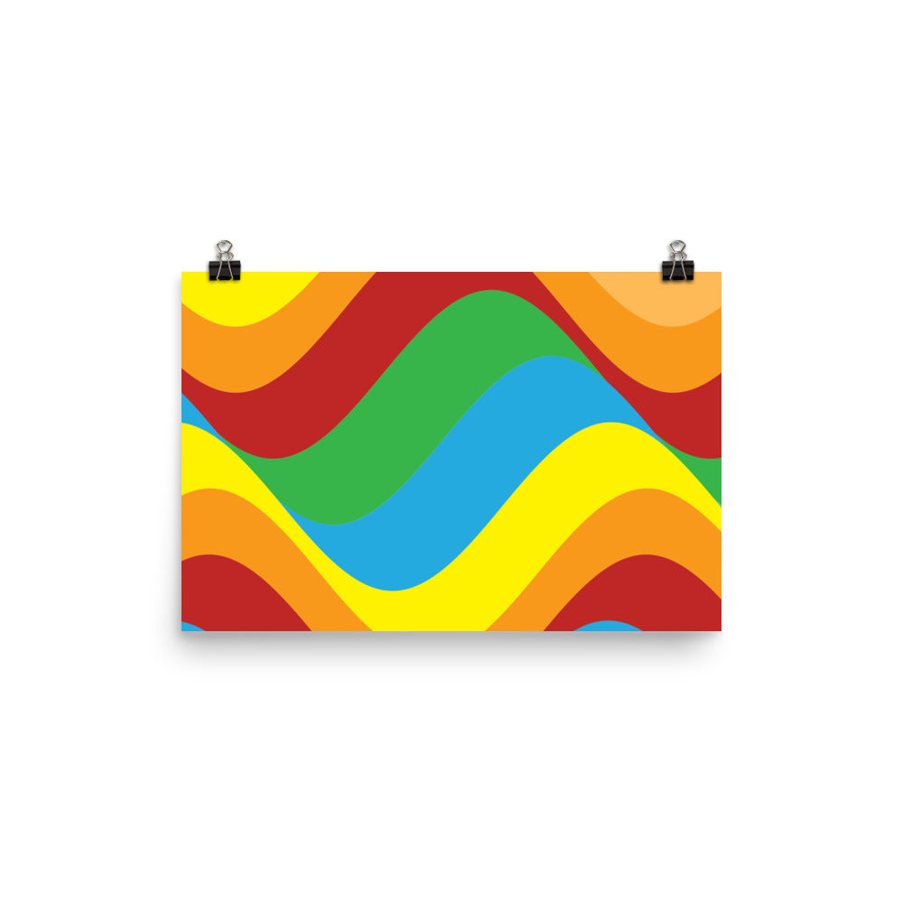 Colorful Wave - Sustainably Made Wall Poster