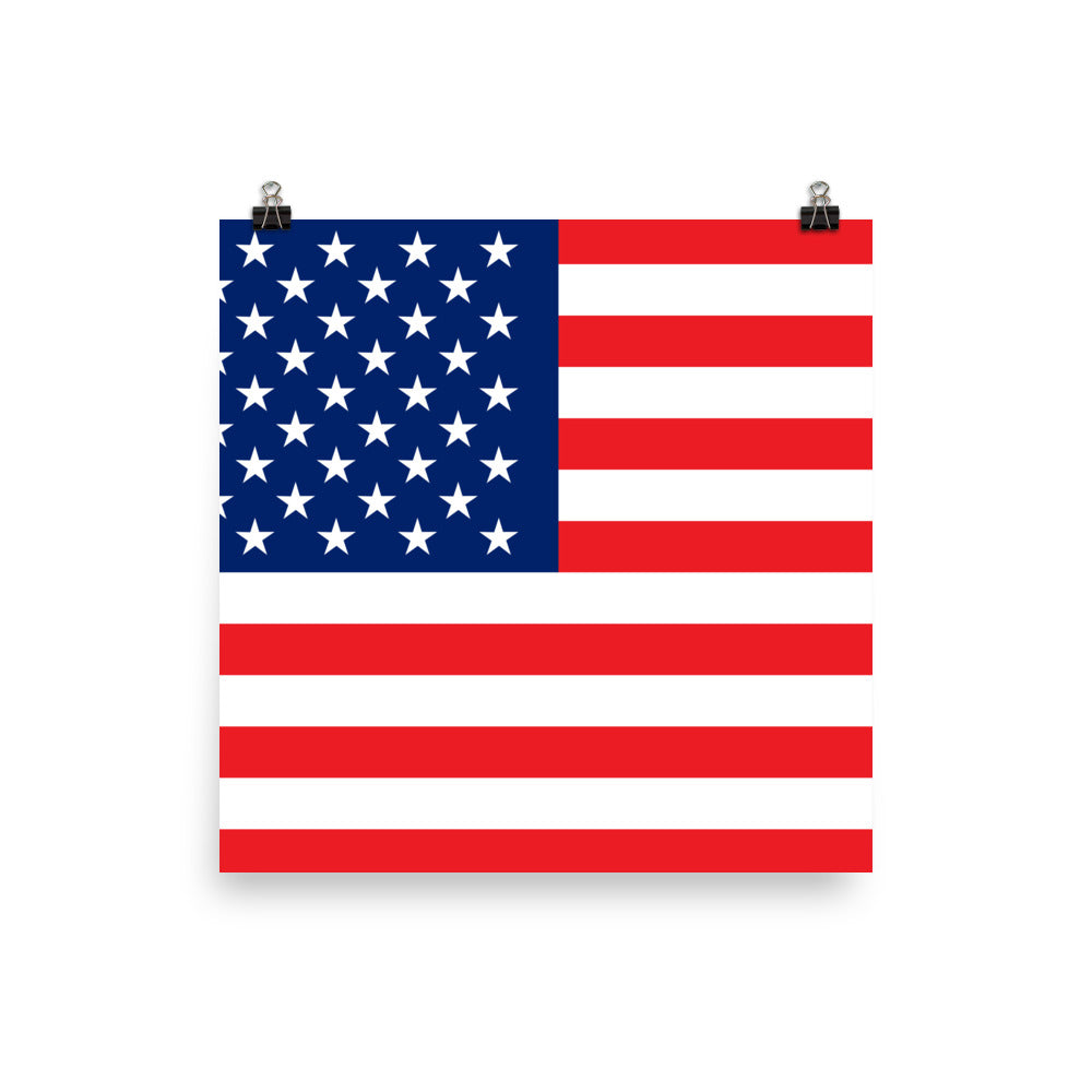U.S.A Flag - Sustainably Made Wall Poster