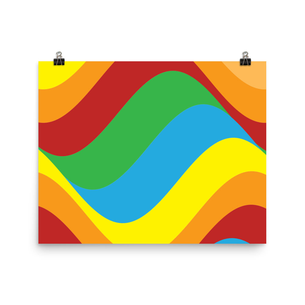 Colorful Wave - Sustainably Made Wall Poster