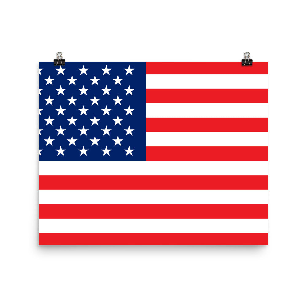 U.S.A Flag - Sustainably Made Wall Poster