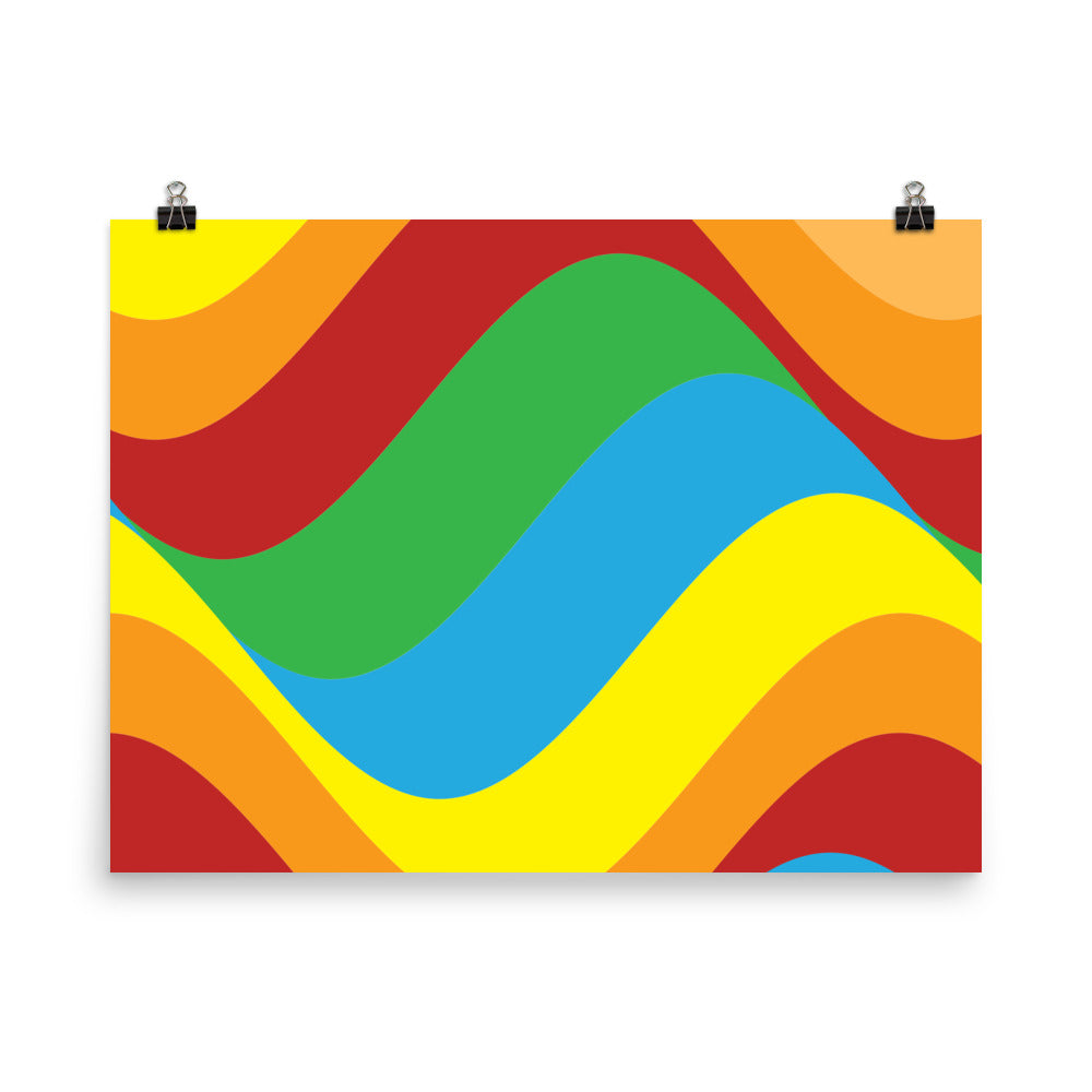 Colorful Wave - Sustainably Made Wall Poster