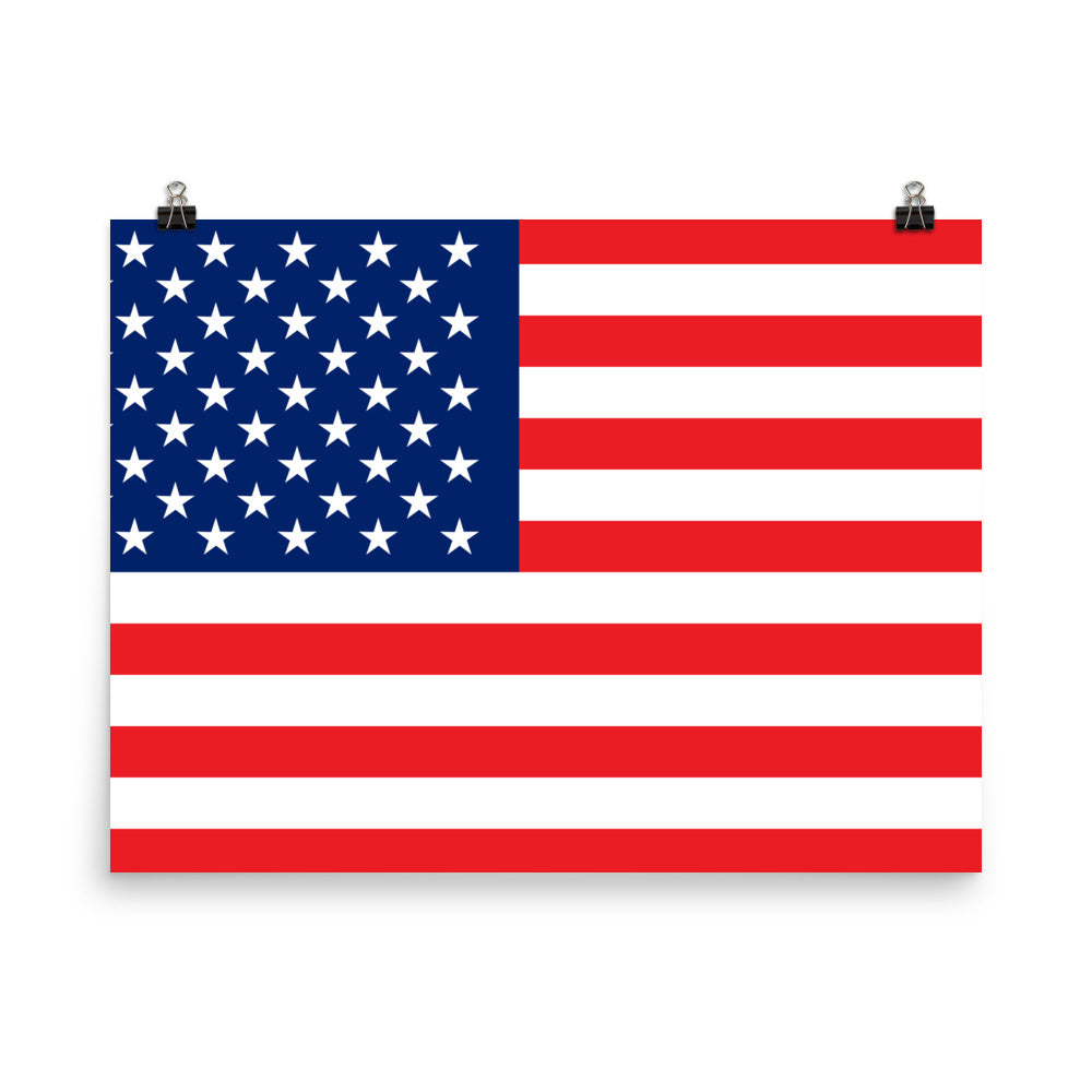 U.S.A Flag - Sustainably Made Wall Poster