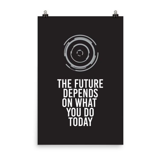 The future depends on what you do today - Sustainably Made Home & Office Motivational Wall Posters.