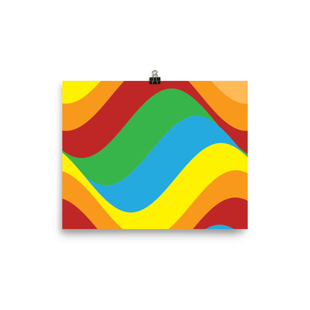 Colorful Wave - Sustainably Made Wall Poster