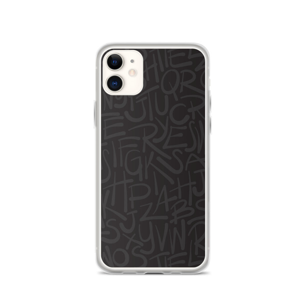 Dark Alphabet - Sustainably Made iPhone Case