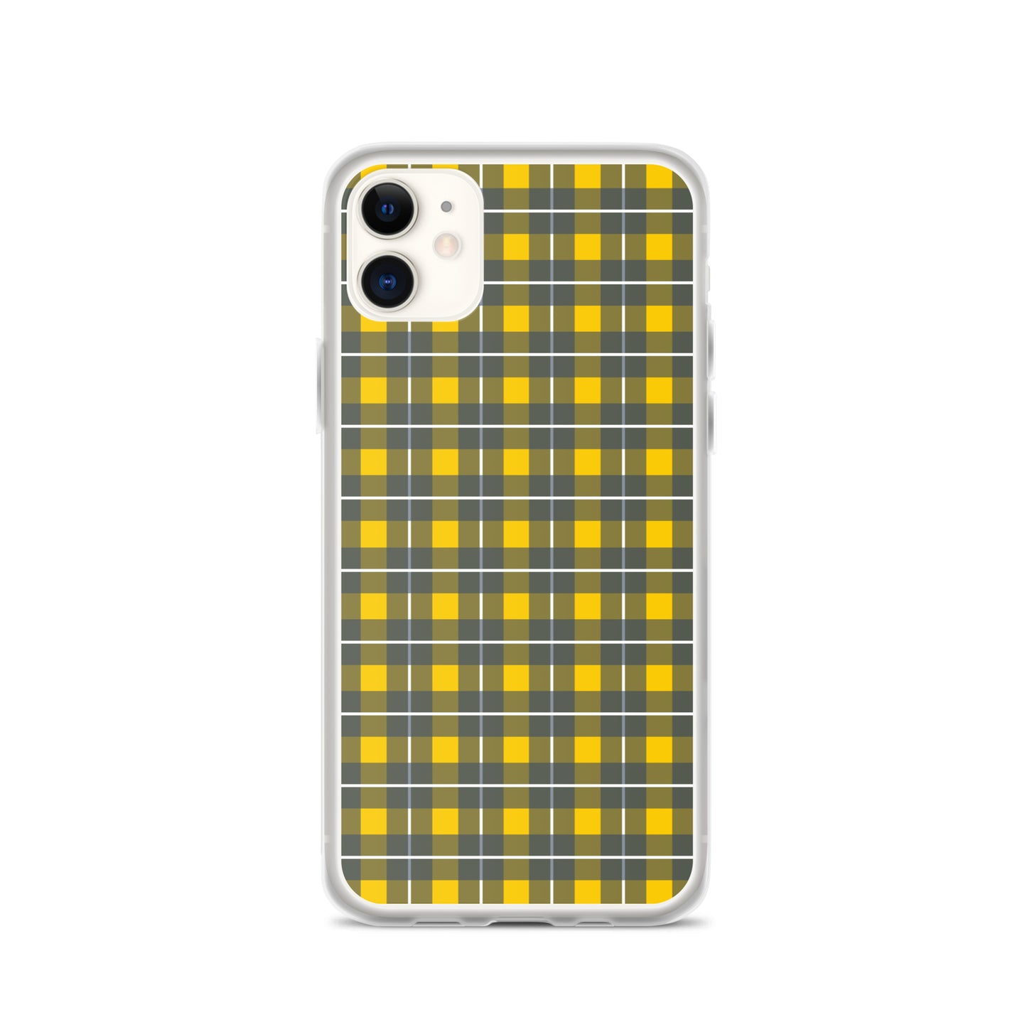 Yellow tartan - Inspired By Harry Styles - Sustainably Made Clear Case for iPhone®