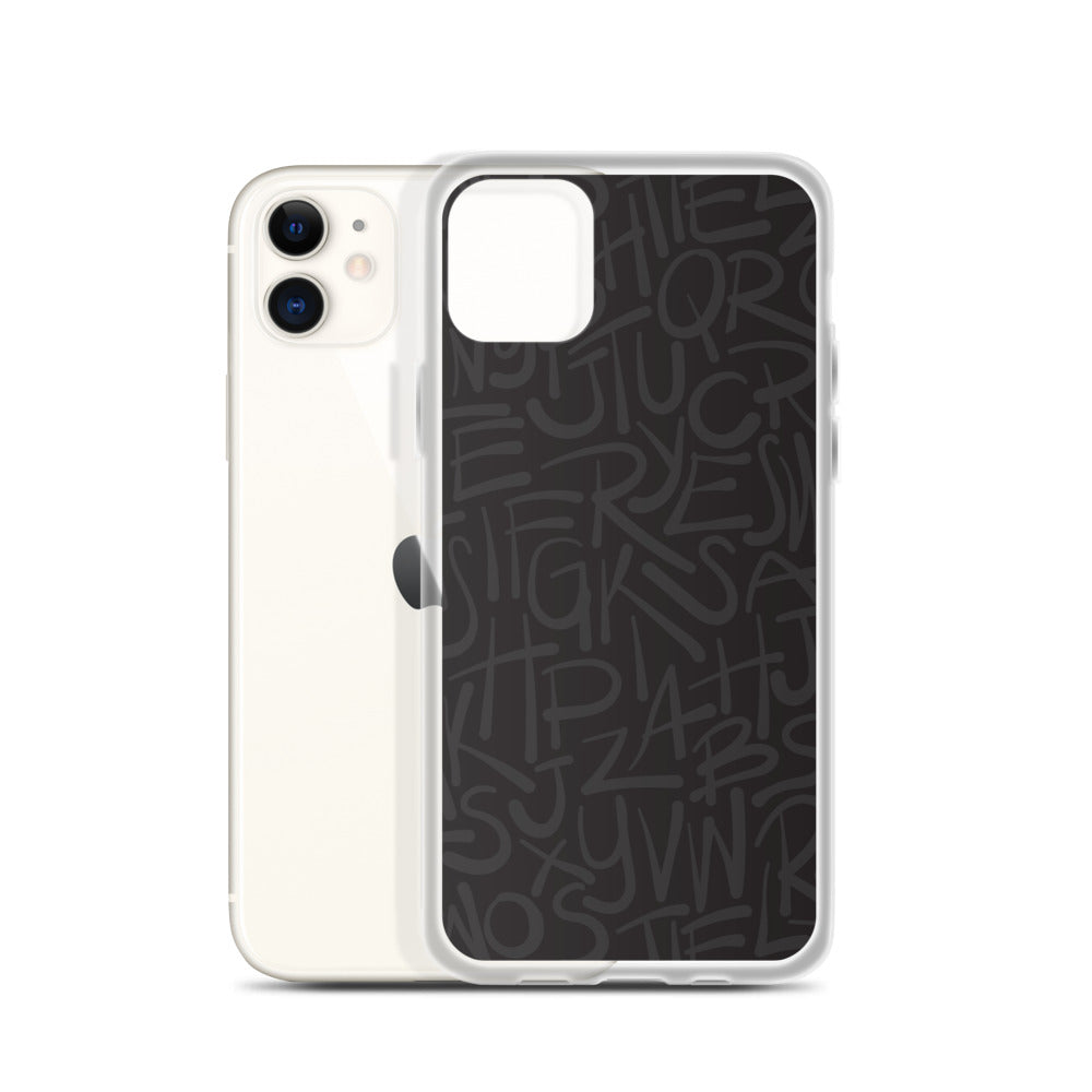 Dark Alphabet - Sustainably Made iPhone Case