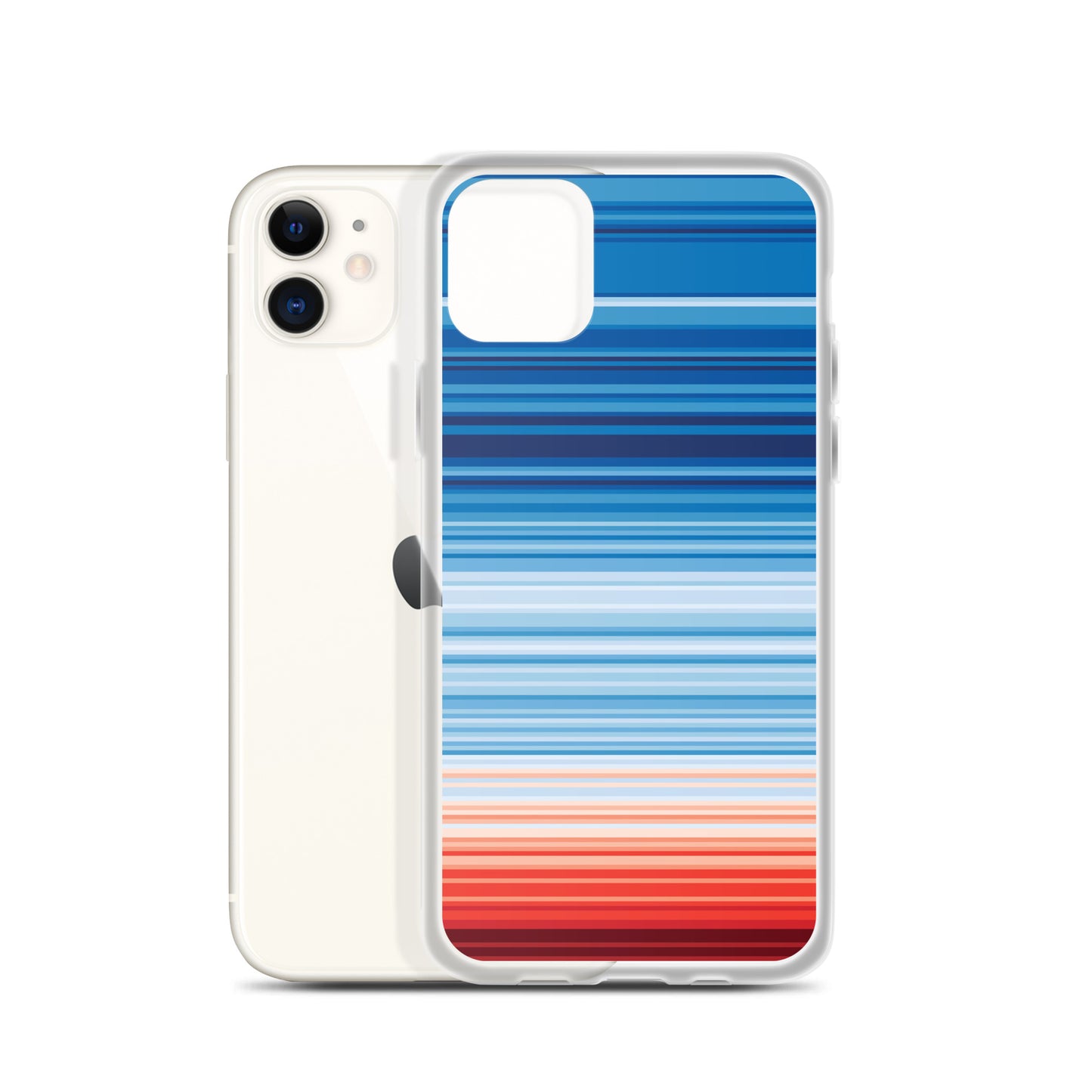 Climate Change Global Warming Stripes - Sustainably Made iPhone Case