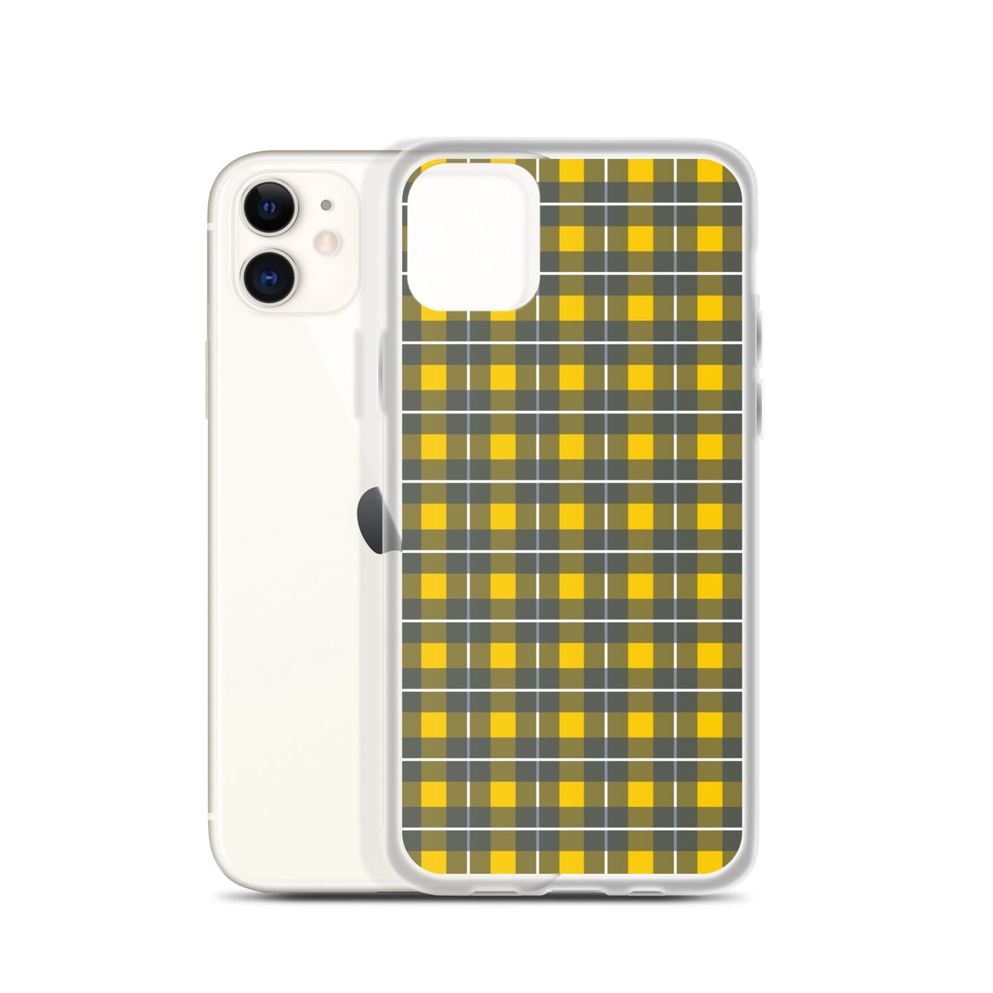 Yellow tartan - Inspired By Harry Styles - Sustainably Made Clear Case for iPhone®