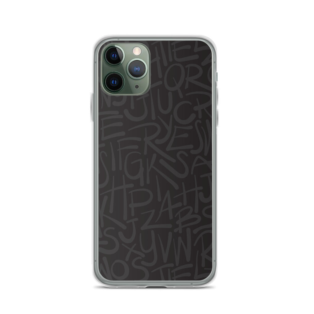 Dark Alphabet - Sustainably Made iPhone Case