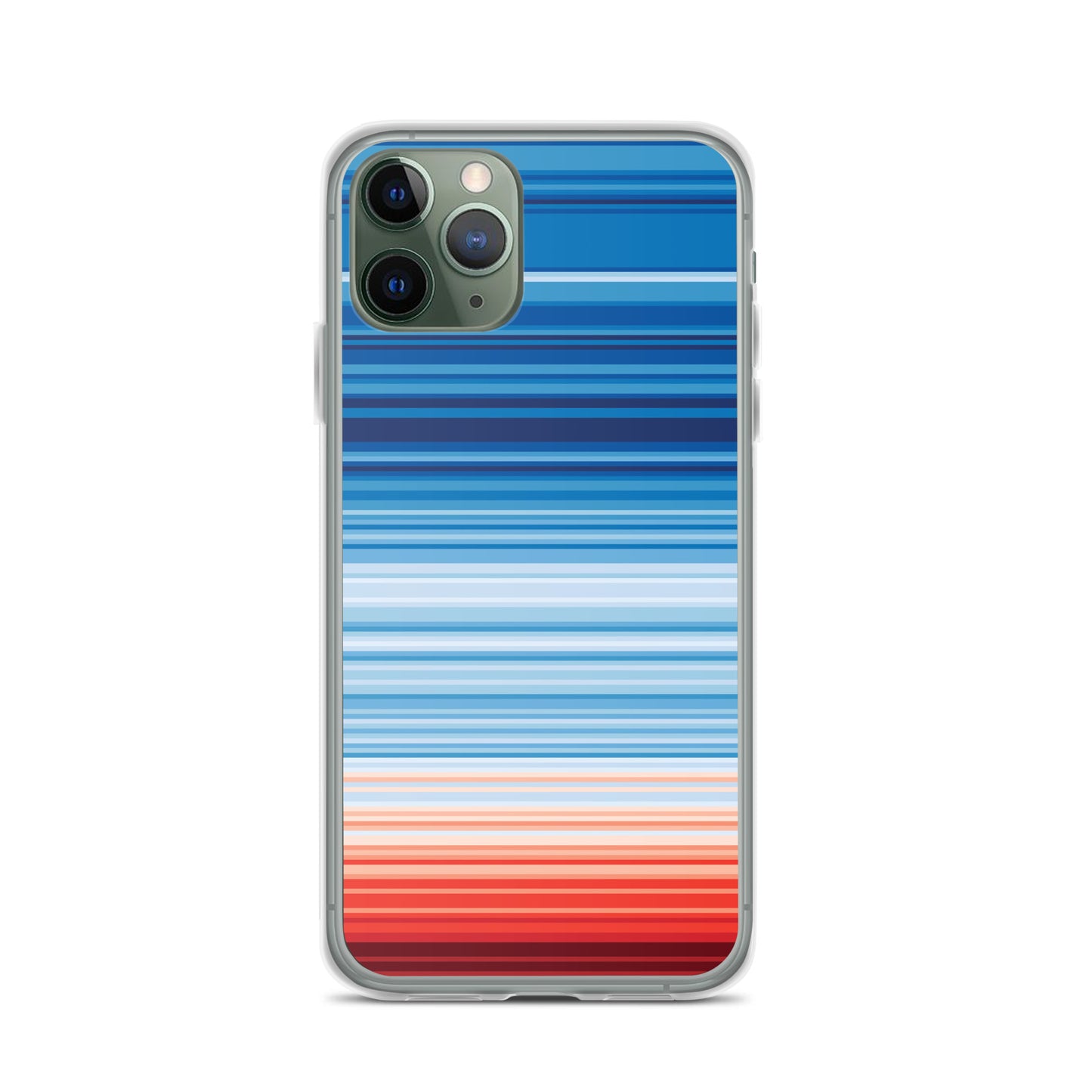 Climate Change Global Warming Stripes - Sustainably Made iPhone Case