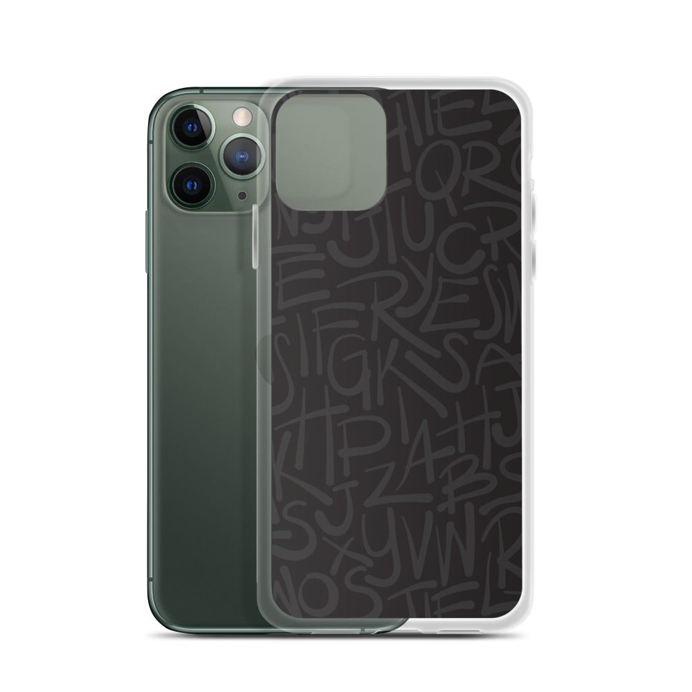 Dark Alphabet - Sustainably Made iPhone Case