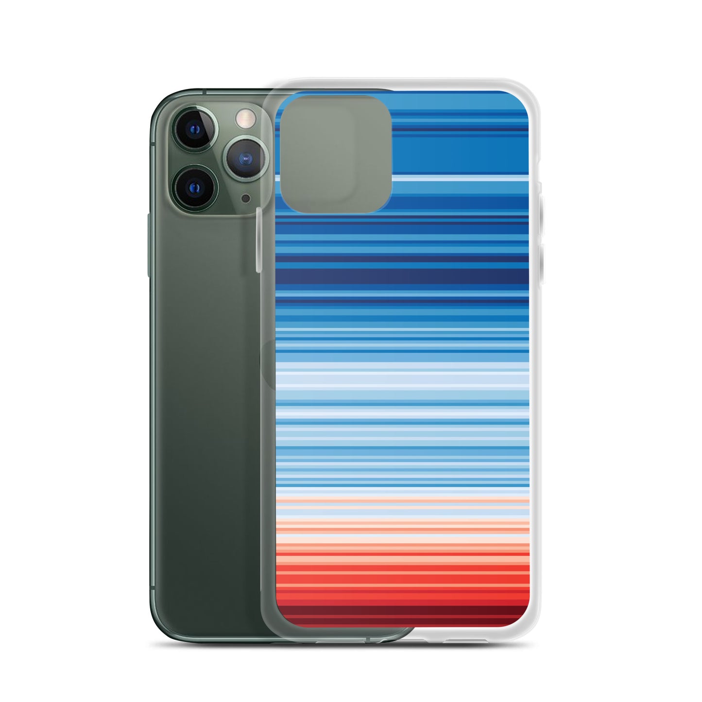 Climate Change Global Warming Stripes - Sustainably Made iPhone Case