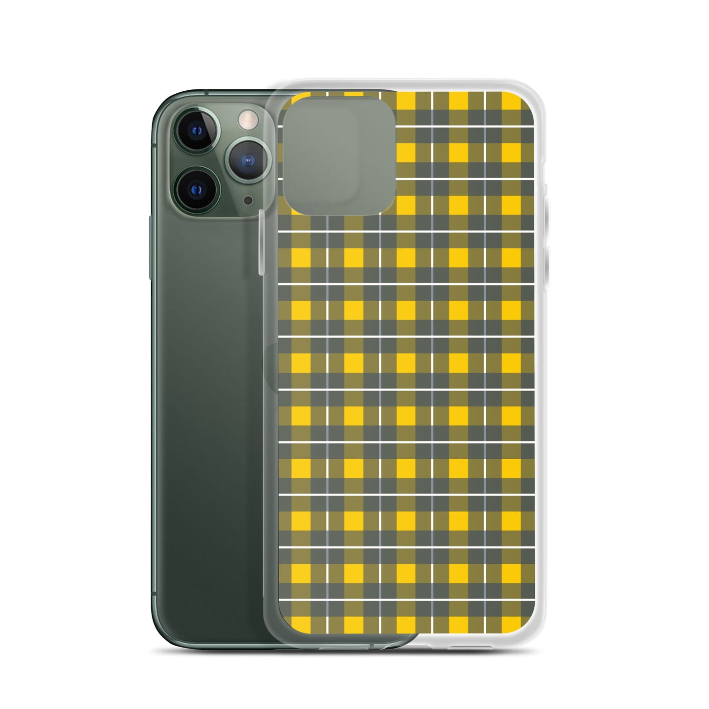 Yellow tartan - Inspired By Harry Styles - Sustainably Made Clear Case for iPhone®