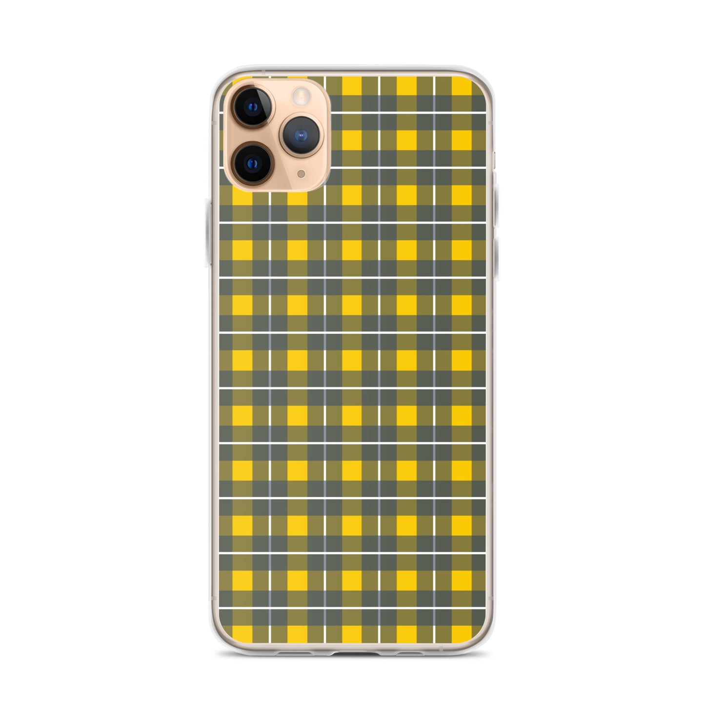 Yellow tartan - Inspired By Harry Styles - Sustainably Made Clear Case for iPhone®