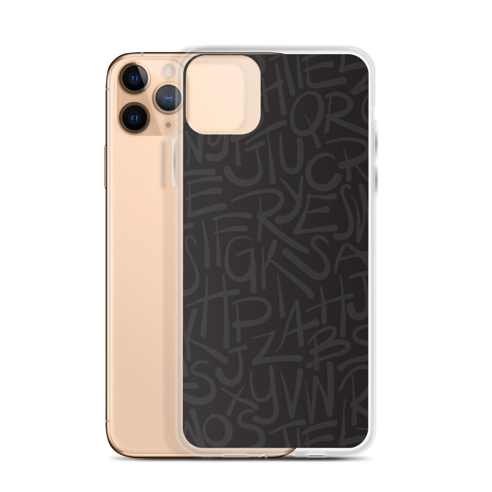Dark Alphabet - Sustainably Made iPhone Case