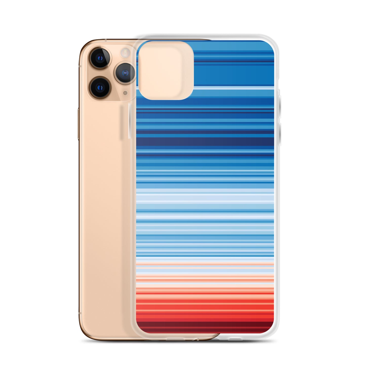 Climate Change Global Warming Stripes - Sustainably Made iPhone Case