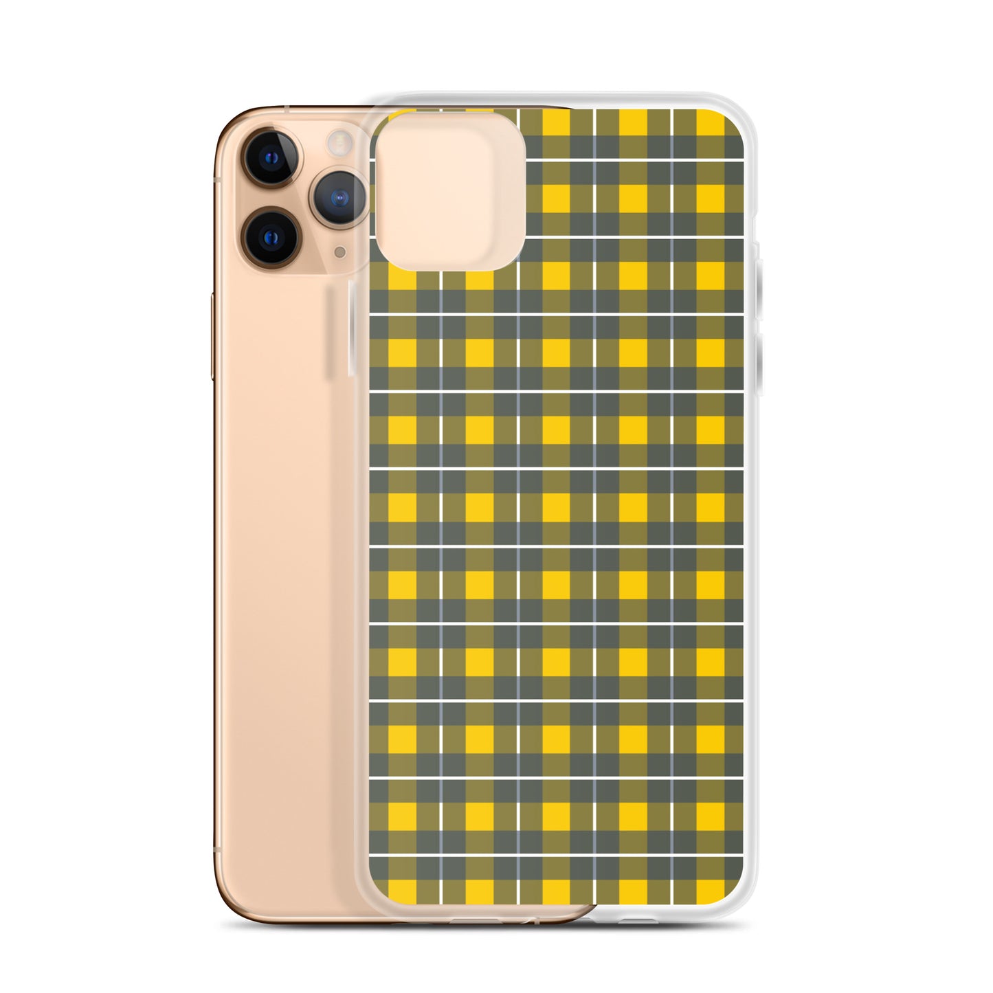 Yellow tartan - Inspired By Harry Styles - Sustainably Made Clear Case for iPhone®