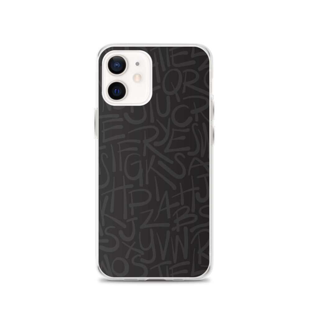 Dark Alphabet - Sustainably Made iPhone Case
