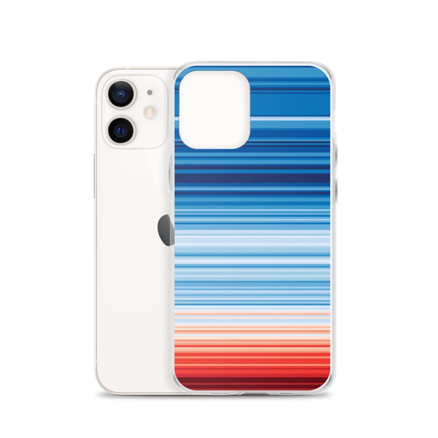 Climate Change Global Warming Stripes - Sustainably Made iPhone Case