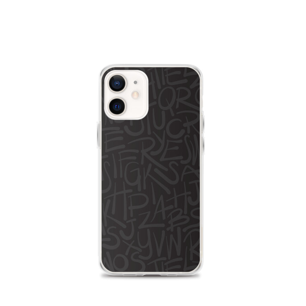 Dark Alphabet - Sustainably Made iPhone Case