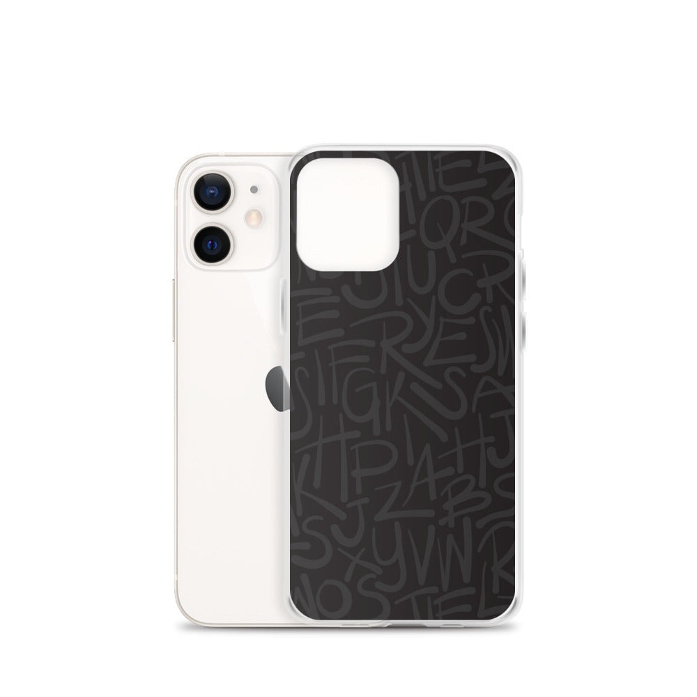 Dark Alphabet - Sustainably Made iPhone Case