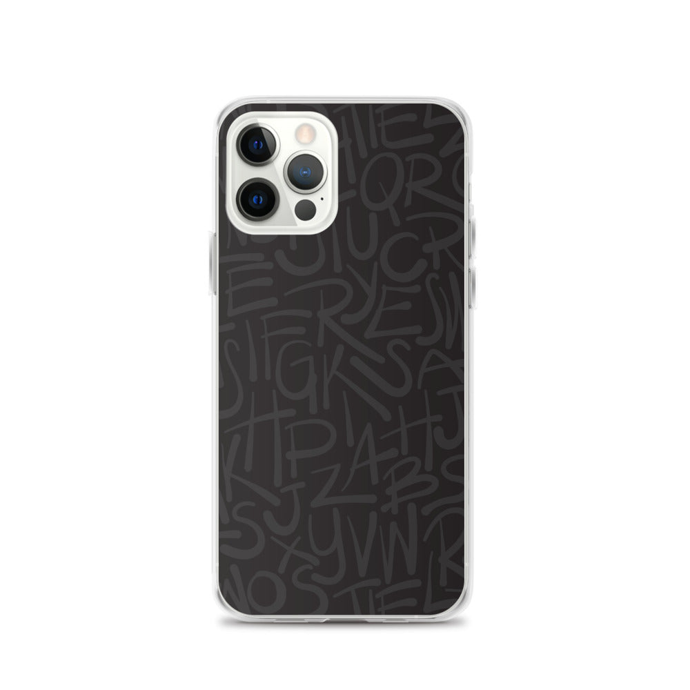 Dark Alphabet - Sustainably Made iPhone Case