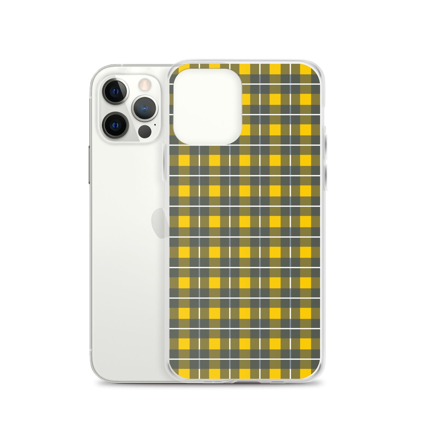 Yellow tartan - Inspired By Harry Styles - Sustainably Made Clear Case for iPhone®